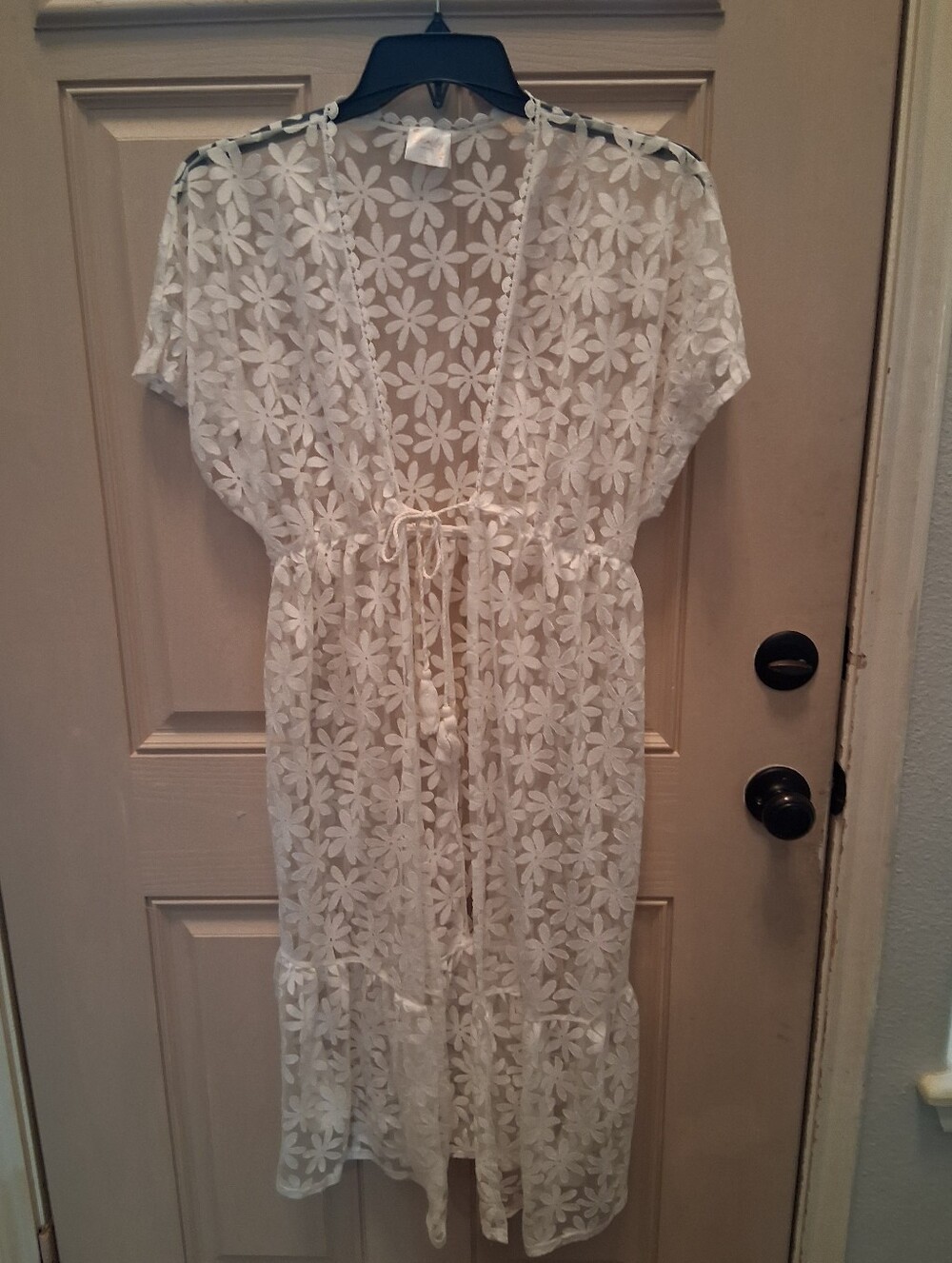 Sheer Daisy Lace Cover-Up